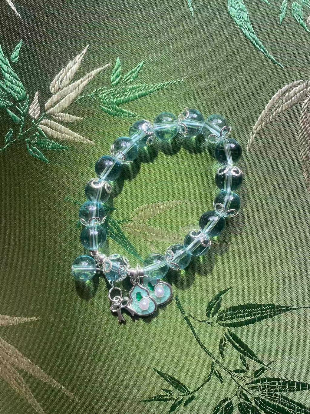 Crystal Butterfly Glass Bracelet A-0002