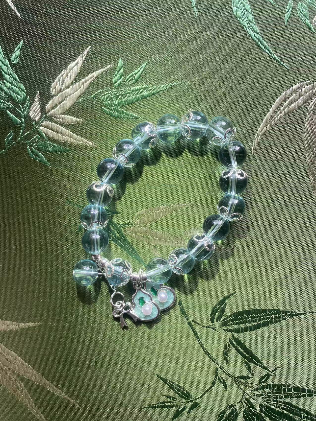 Crystal Butterfly Glass Bracelet A-0002