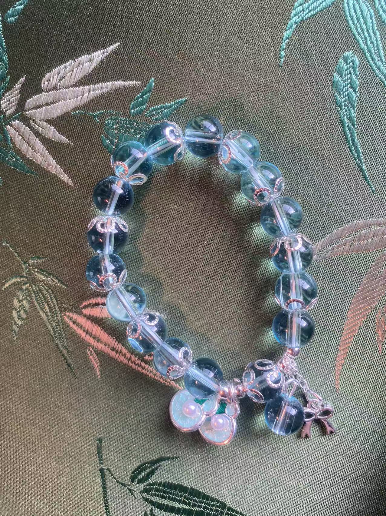 Crystal Butterfly Glass Bracelet A-0002