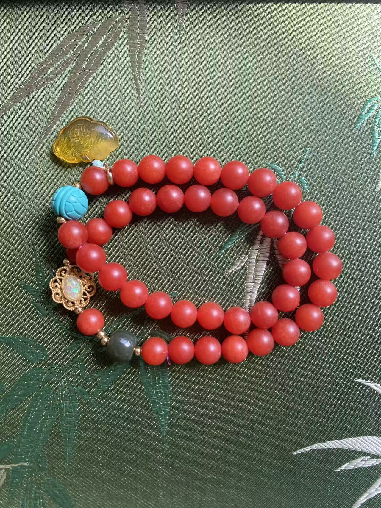 glass bracelet(南红手串）