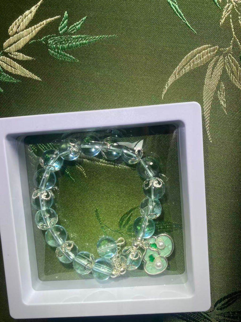 Crystal Butterfly Glass Bracelet A-0002