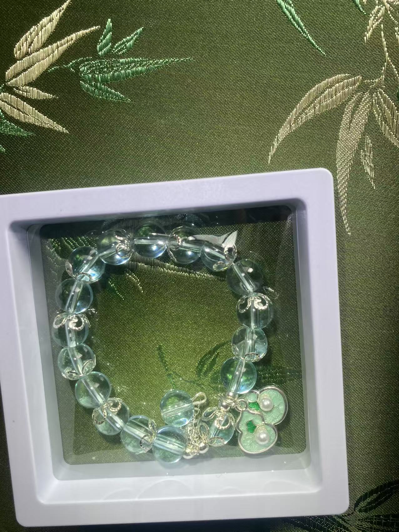 Crystal Butterfly Glass Bracelet A-0002