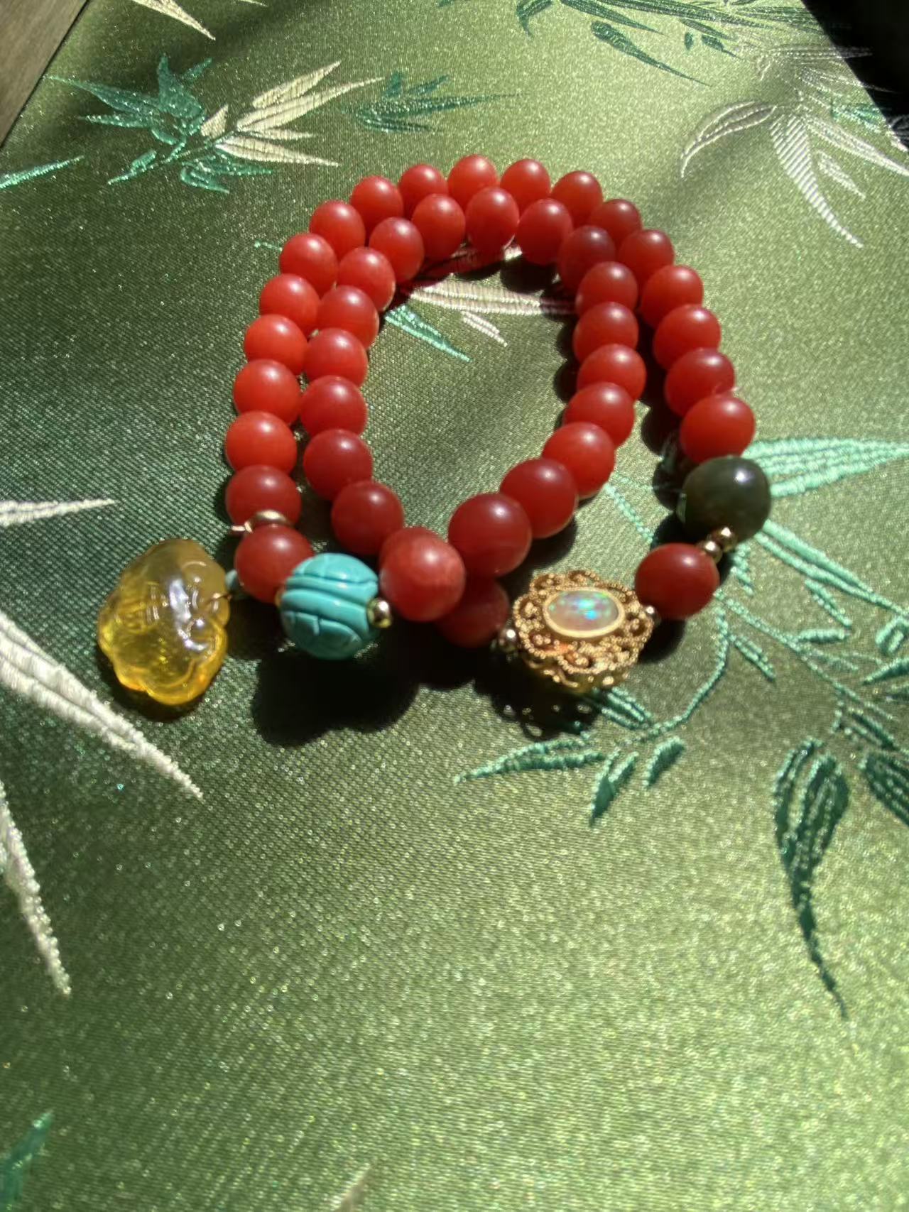 glass bracelet(南红手串）