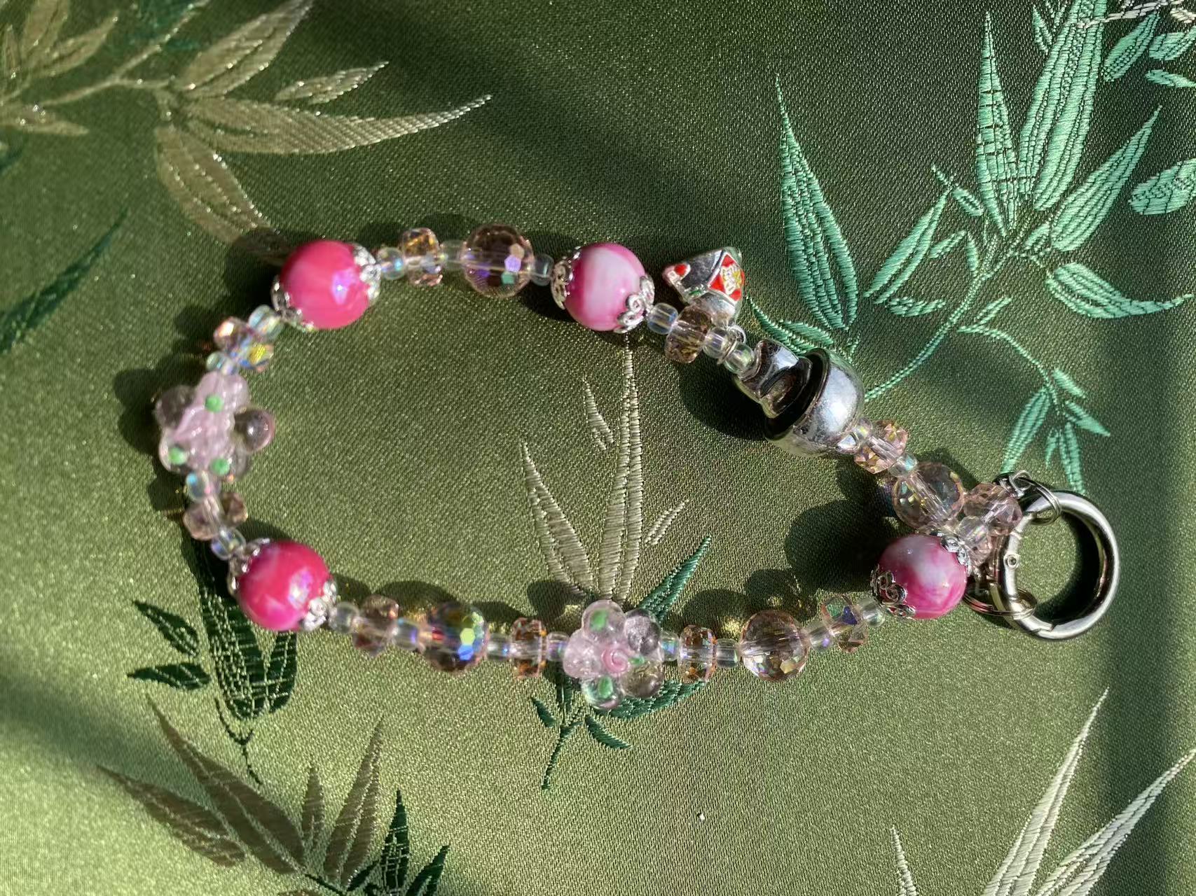 Fashion Glass Phone Chain