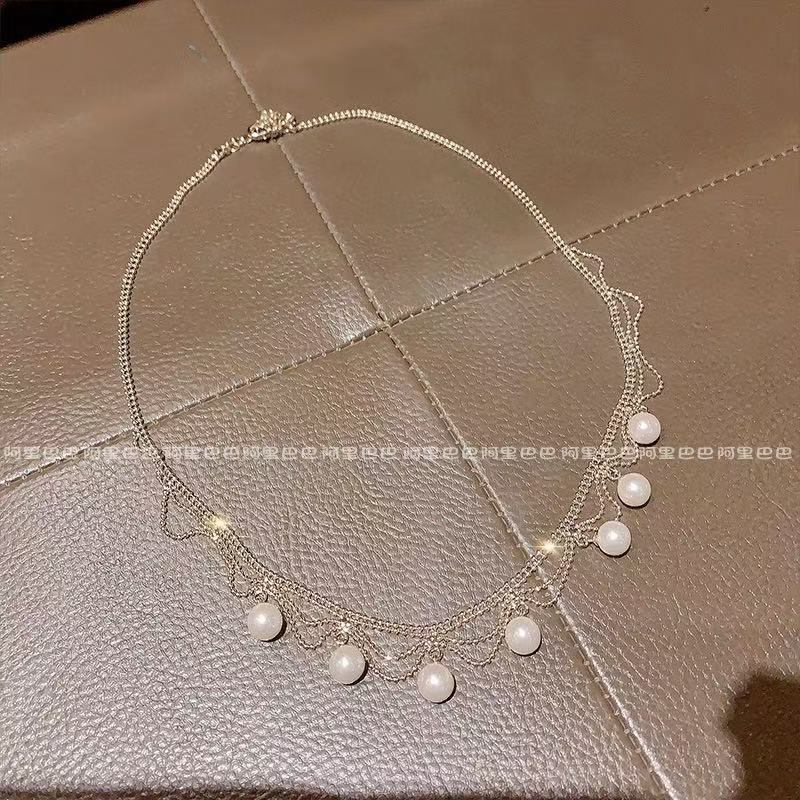 pearl clavicle chain